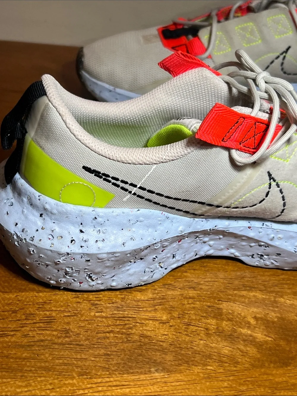 Nike Men’s crater Impact sneakers Light Bone/Black/Stone  Crimson Size 11.5